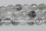 CCQ151 15.5 inches 7*9mm faceted oval cloudy quartz beads wholesale