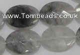 CCQ156 15.5 inches 18*25mm faceted oval cloudy quartz beads wholesale