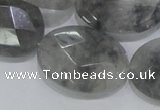 CCQ157 15.5 inches 24*30mm faceted oval cloudy quartz beads wholesale