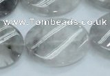 CCQ162 15.5 inches 23*30mm twisted oval cloudy quartz beads wholesale