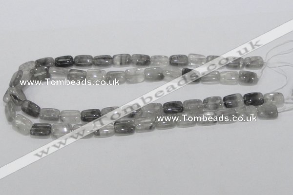 CCQ175 15.5 inches 10*14mm rectangle cloudy quartz beads wholesale