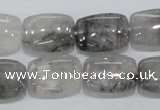 CCQ176 15.5 inches 13*18mm rectangle cloudy quartz beads wholesale