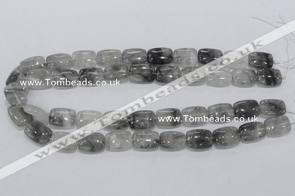 CCQ176 15.5 inches 13*18mm rectangle cloudy quartz beads wholesale