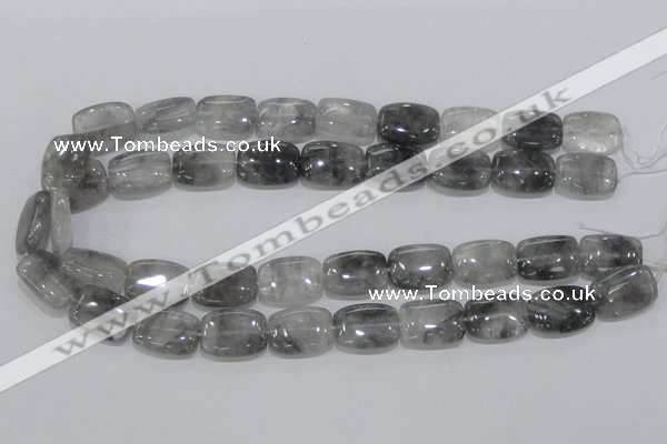 CCQ177 15.5 inches 15*20mm rectangle cloudy quartz beads wholesale