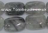 CCQ178 15.5 inches 18*25mm rectangle cloudy quartz beads wholesale