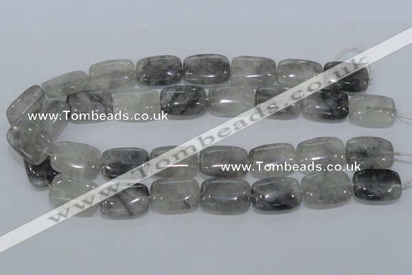 CCQ178 15.5 inches 18*25mm rectangle cloudy quartz beads wholesale