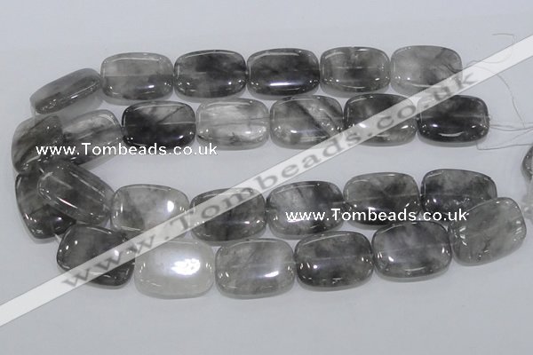 CCQ179 15.5 inches 22*30mm rectangle cloudy quartz beads wholesale