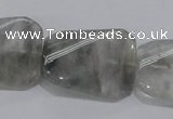 CCQ183 15.5 inches 24*30mm twisted rectangle cloudy quartz beads