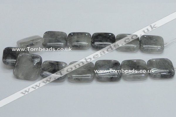 CCQ196 15.5 inches 30*30mm square cloudy quartz beads wholesale