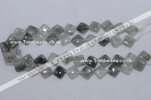 CCQ204 15.5 inches 15*15mm diamond cloudy quartz beads wholesale