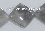 CCQ205 15.5 inches 25*25mm diamond cloudy quartz beads wholesale