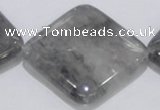 CCQ206 15.5 inches 40*40mm diamond cloudy quartz beads wholesale