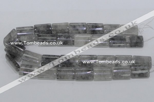 CCQ218 15.5 inches 18*25mm flat column cloudy quartz beads wholesale