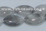 CCQ222 15.5 inches 15*25mm horse eye cloudy quartz beads wholesale