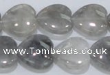 CCQ223 15.5 inches 20*20mm heart cloudy quartz beads wholesale