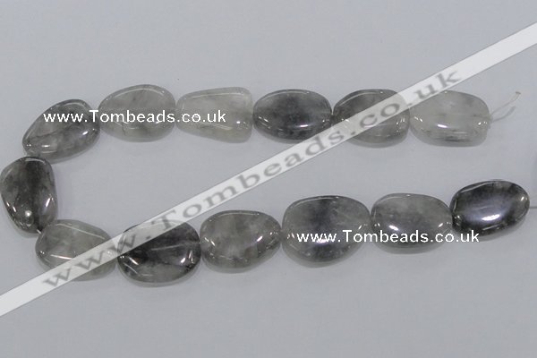 CCQ234 15.5 inches 22*30mm freeform cloudy quartz beads wholesale