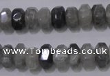 CCQ237 15.5 inches 8*12mm faceted rondelle cloudy quartz beads