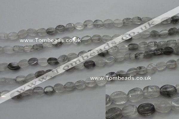 CCQ242 15.5 inches 4*6mm oval cloudy quartz beads wholesale