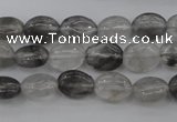 CCQ243 15.5 inches 8*10mm oval cloudy quartz beads wholesale