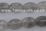 CCQ244 15.5 inches 12*16mm oval cloudy quartz beads wholesale