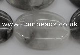 CCQ245 15.5 inches 25*35mm oval cloudy quartz beads wholesale