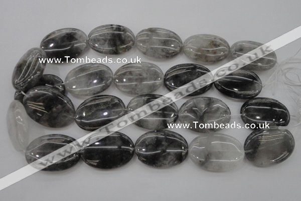 CCQ245 15.5 inches 25*35mm oval cloudy quartz beads wholesale