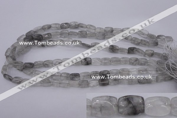 CCQ260 15.5 inches 8*10mm rectangle cloudy quartz beads