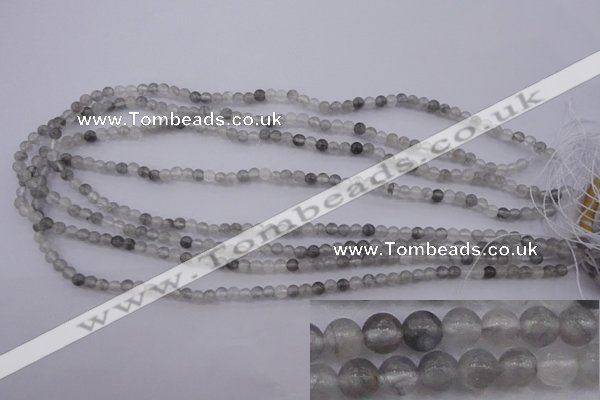 CCQ281 15.5 inches 4mm round cloudy quartz beads wholesale