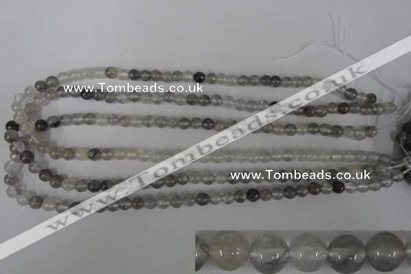 CCQ301 15.5 inches 6mm round cloudy quartz beads wholesale