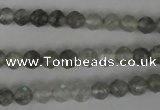 CCQ311 15.5 inches 6mm faceted round cloudy quartz beads wholesale