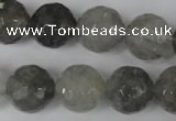 CCQ316 15.5 inches 16mm faceted round cloudy quartz beads wholesale