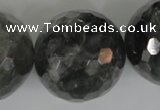 CCQ321 15.5 inches 30mm faceted round cloudy quartz beads wholesale