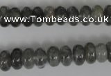 CCQ327 15.5 inches 6*10mm rondelle cloudy quartz beads wholesale