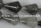 CCQ340 15.5 inches 18*25mm teardrop cloudy quartz beads wholesale