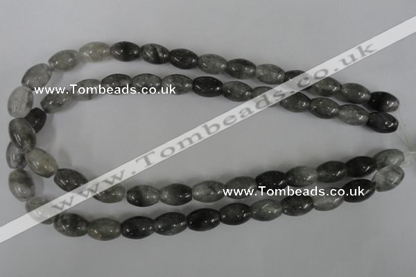 CCQ345 15.5 inches 10*14mm rice cloudy quartz beads wholesale