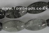 CCQ346 15.5 inches 15*25mm rice cloudy quartz beads wholesale
