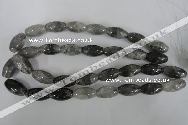 CCQ346 15.5 inches 15*25mm rice cloudy quartz beads wholesale