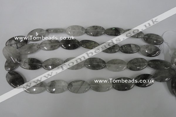 CCQ389 15.5 inches 15*25mm oval cloudy quartz beads wholesale