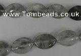 CCQ400 15.5 inches 10*15mm marquise cloudy quartz beads wholesale