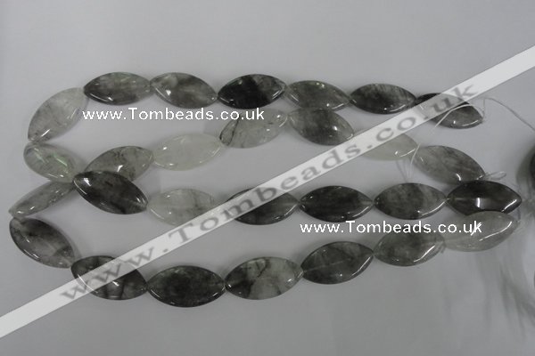 CCQ402 15.5 inches 15*30mm marquise cloudy quartz beads wholesale