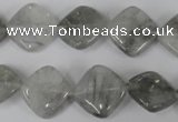 CCQ420 15.5 inches 15*15mm diamond cloudy quartz beads wholesale