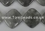 CCQ423 15.5 inches 20*20mm diamond cloudy quartz beads wholesale