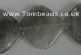 CCQ425 15.5 inches 25*25mm diamond cloudy quartz beads wholesale