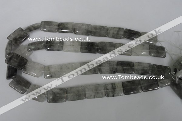 CCQ431 15.5 inches 15*20mm rectangle cloudy quartz beads wholesale