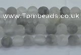 CCQ560 15.5 inches 4mm round matte cloudy quartz beads wholesale