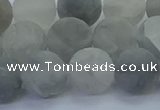 CCQ564 15.5 inches 12mm round matte cloudy quartz beads wholesale