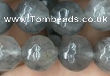 CCQ583 15.5 inches 10mm faceted round cloudy quartz beads wholesale