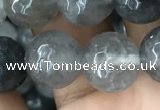 CCQ584 15.5 inches 12mm faceted round cloudy quartz beads wholesale