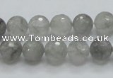 CCQ60 15.5 inches 10mm faceted round cloudy quartz beads wholesale