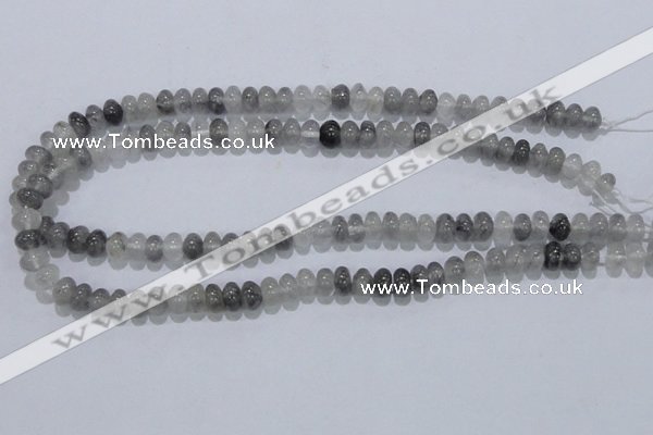 CCQ67 15.5 inches 5*8mm rondelle cloudy quartz beads wholesale